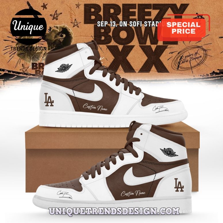 Dodgers x Breezy Bowl Tour 2025 Air Jordan 1 Sneakers