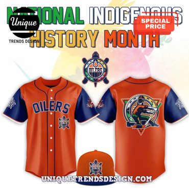 Edmonton Oilers x National Indigenous History Baseball Jersey