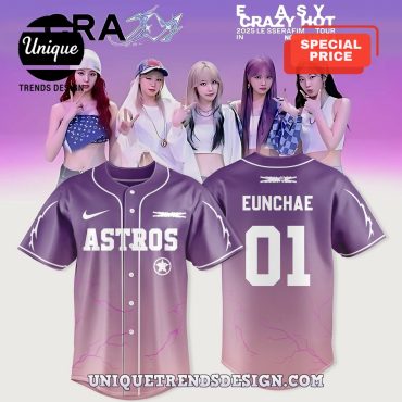 Houston Astros x Le Sserafim Eunchae Tour Baseball Jersey