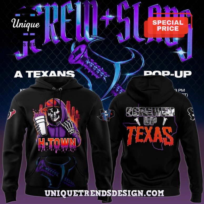 Houston Texans x DJ Screw Hoodie And Cap