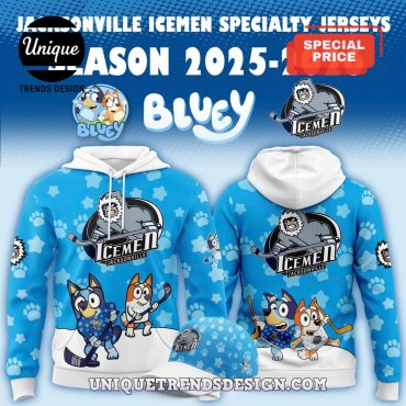 Jacksonville Icemen x Bluey Day 2025 Hoodie And Cap