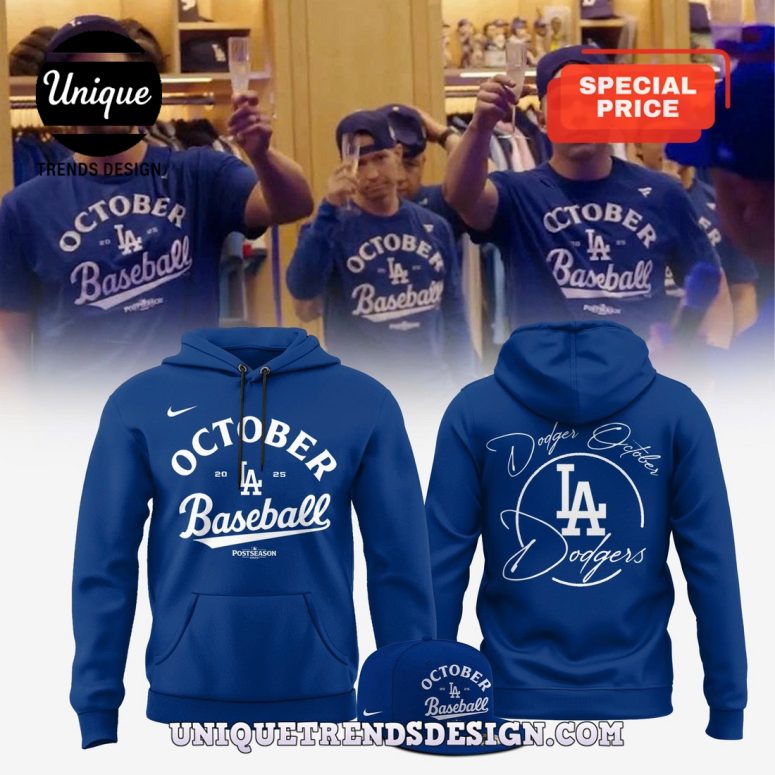 Los Angeles Dodgers 2025 October Ready Hoodie And Cap
