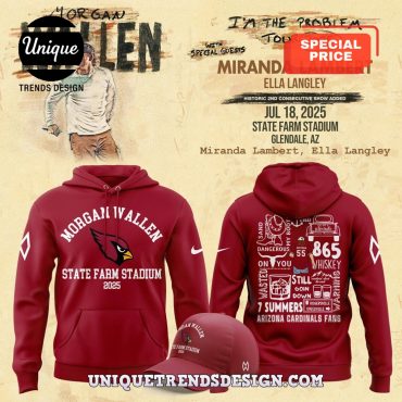 Morgan Wallen x Arizona Cardinals Hoodie And Cap