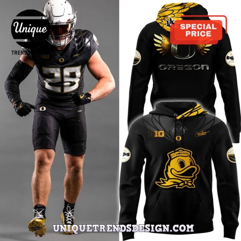NCAA Oregon Ducks Shoe Duck Black Hoodie