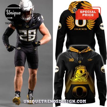 NCAA Oregon Ducks Shoe Duck Gold Hoodie