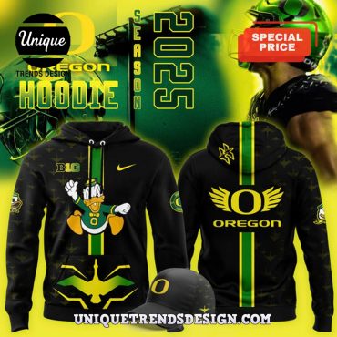 Oregon Ducks 2025 Season Hoodie And Cap
