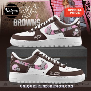 Premium Cleveland Browns x MGK Air Force 1 Sneakers