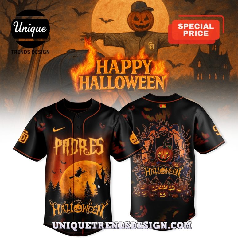 San Diego Padres Happy Halloween 2025 Baseball Jersey