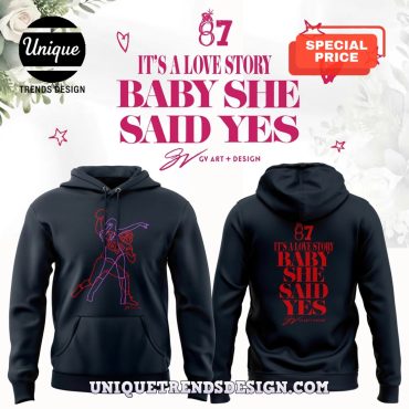 Taylor Swift Baby She Said Yes Black Hoodie
