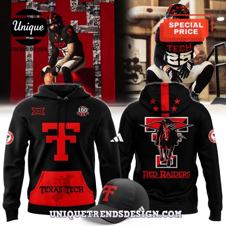 Texas Tech Red Raiders 100th Anniversary Hoodie And Cap