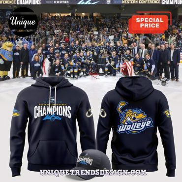 Toledo Walleye 2025 Champions Hoodie And Cap