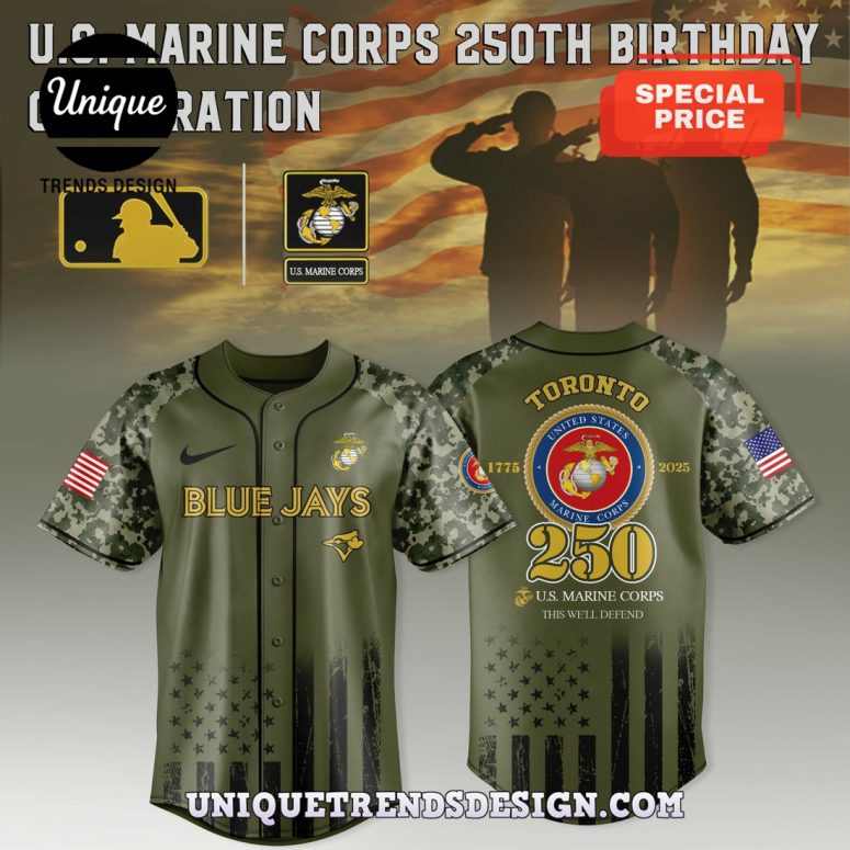 Toronto Blue Jays U.S. Marine Corps 250th Anniversary Jersey