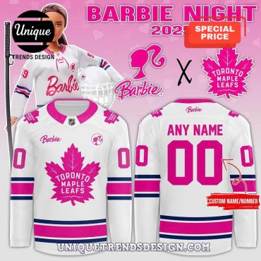 Toronto Maple Leafs x Barbie Night Hockey Jersey