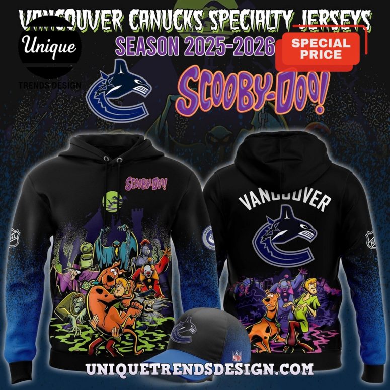 Vancouver Canuck x ScooBy-Doo Night Hoodie And Cap