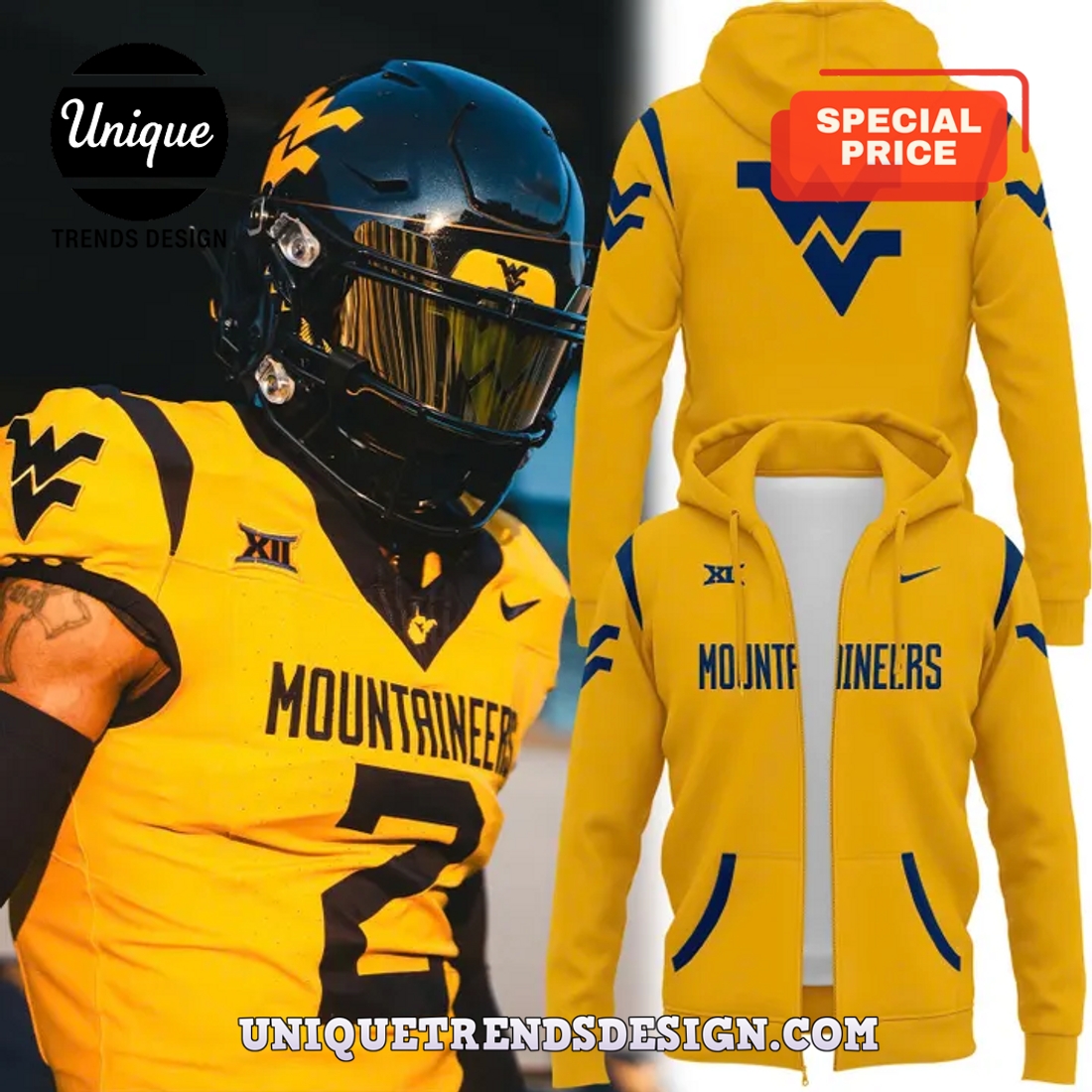 West Virginia Football Golden Hour Hoodie West Virginia Football Golden Hour Hoodie