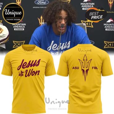 2025 Jesus Won Sun Devil Football Yellow Shirt