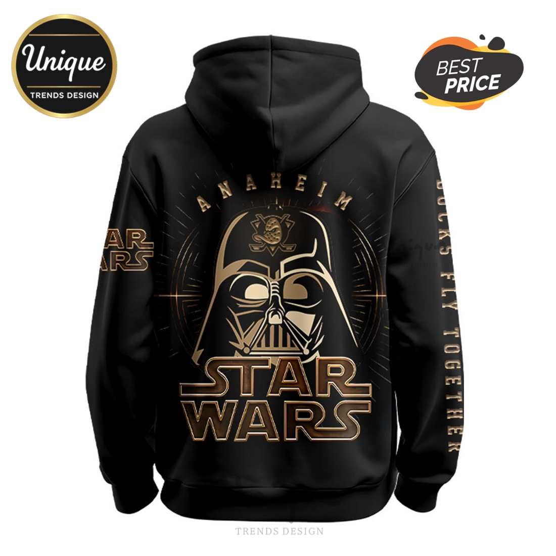 Anaheim Ducks The Sith Bolt Hoodie And Cap Anaheim Ducks The Sith Bolt Hoodie And Cap