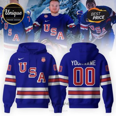 Custom Unisex USA Olympic 2026 Navy Hoodie