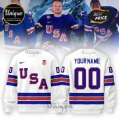 Custom Unisex USA Olympic 2026 White Hoodie