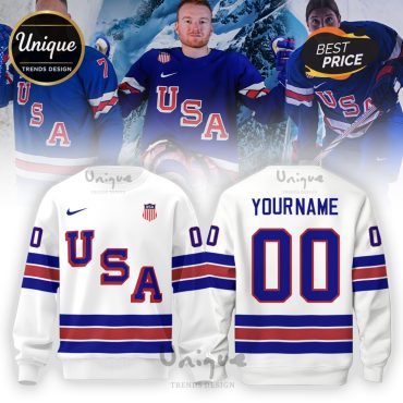Custom Unisex USA Olympic 2026 White Hoodie