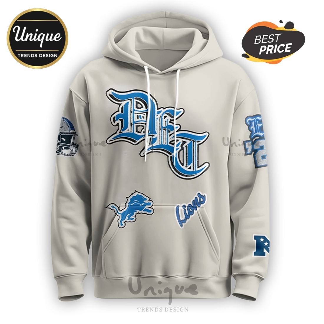 Detroit Lions Vintage Black Old Hoodie And Cap Detroit Lions Vintage Black Old Hoodie And Cap