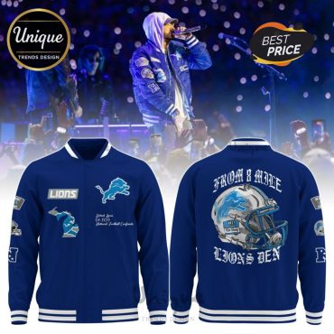 Detroit Lions x Emiem Legacy Halftime Show Baseball Jacket