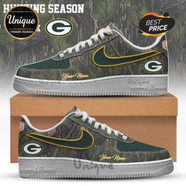 Green Bay Packers Hunting Season Custom Camo Air Force 1 Sneakers