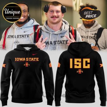 Iowa State Cyclones 2025 ISC Logo Black Hoodie