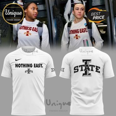 Iowa State Cyclones Nothing Easy Black And White Hoodie