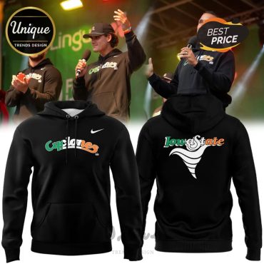 Iowa State Cyclones Old Wordmark In Black Hoodie 2025