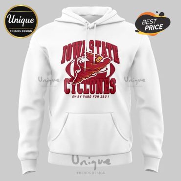 Iowa State Football Punching Cy 1995 Logo White Hoodie