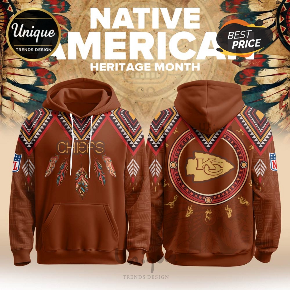 Kansas City Chiefs Native Heritage Limited Edition Hoodie And Cap Kansas City Chiefs Native Heritage Limited Edition Hoodie And Cap