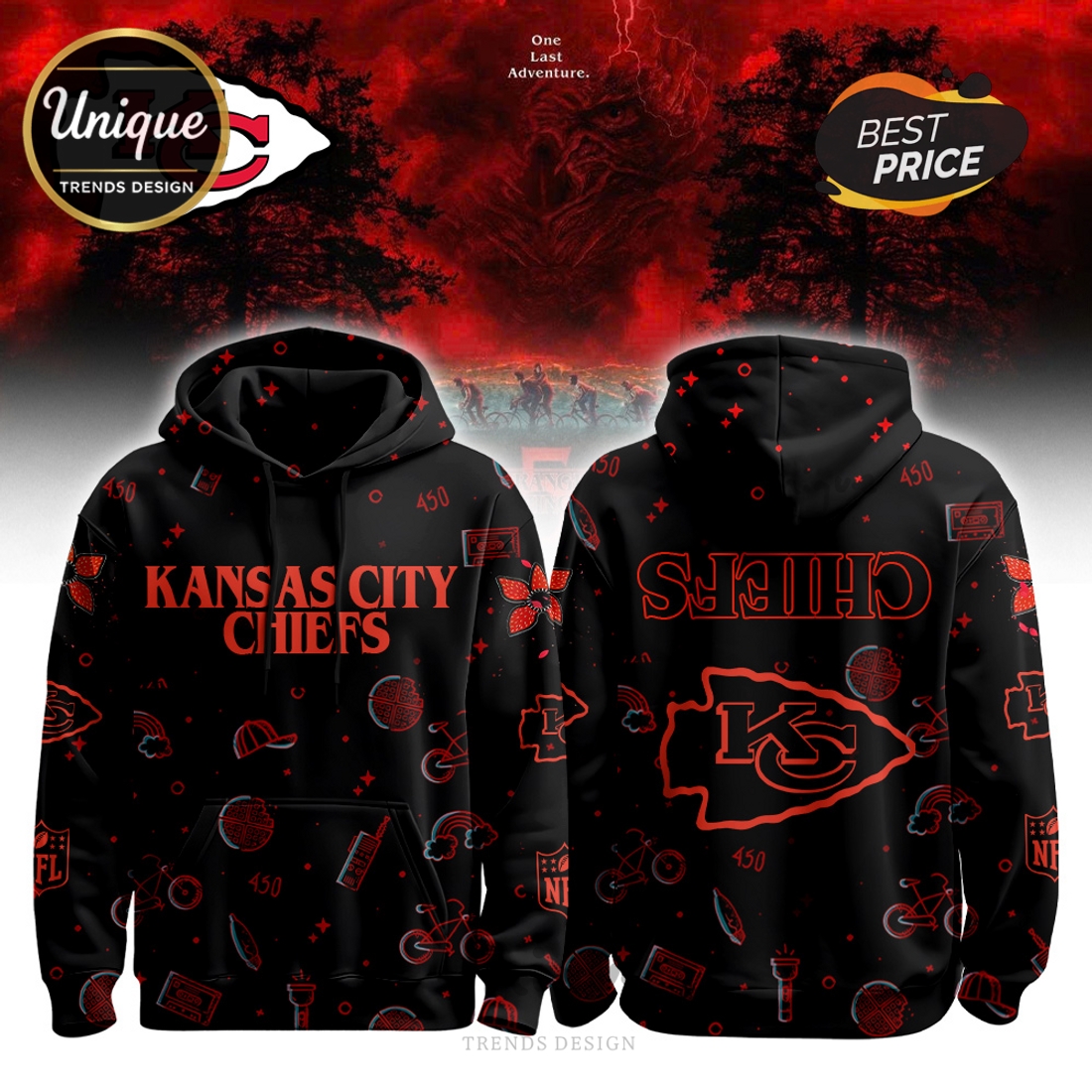 Kansas City Chiefs x The Upside Down Legacy Hoodie Kansas City Chiefs x The Upside Down Legacy Hoodie