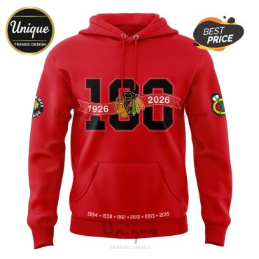 Limited Chicago Blackhawks Centennial Anniversary Hoodie