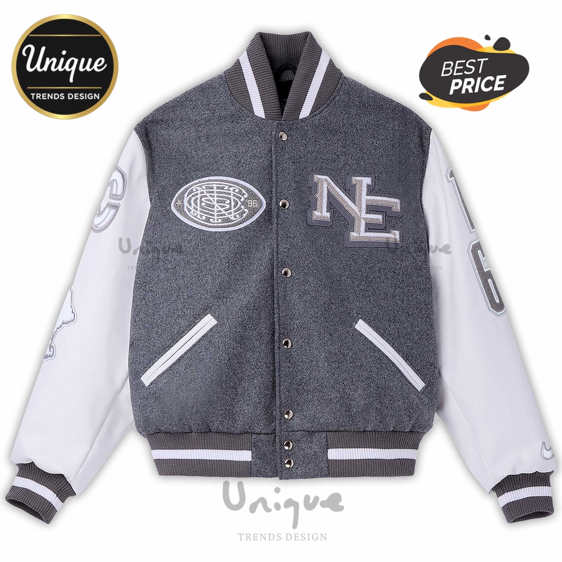 New England Patriots Classic Game Day Signatures Baseball Jacket New England Patriots Classic Game Day Signatures Baseball Jacket