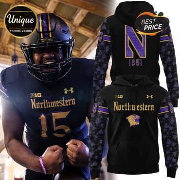 Northwestern Football Gothic Uniform Hoodie – Limited Edition