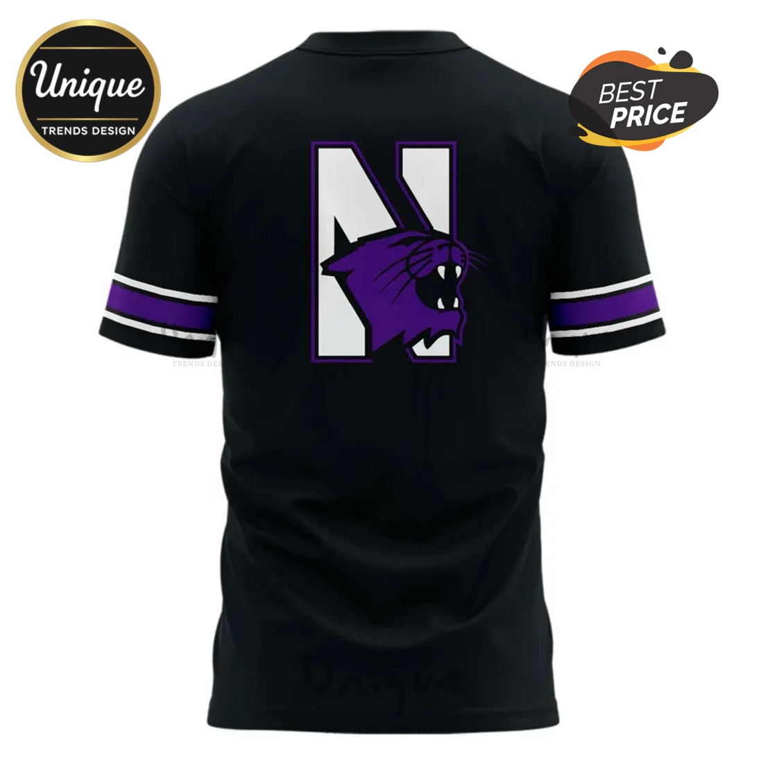 Northwestern Wildcats Football Throwback Black Hoodie Northwestern Wildcats Football Throwback Black Hoodie