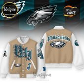 Philadelphia Eagles Vintage Black Old Baseball Jacket