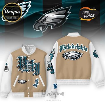 Philadelphia Eagles Vintage Black Old Baseball Jacket