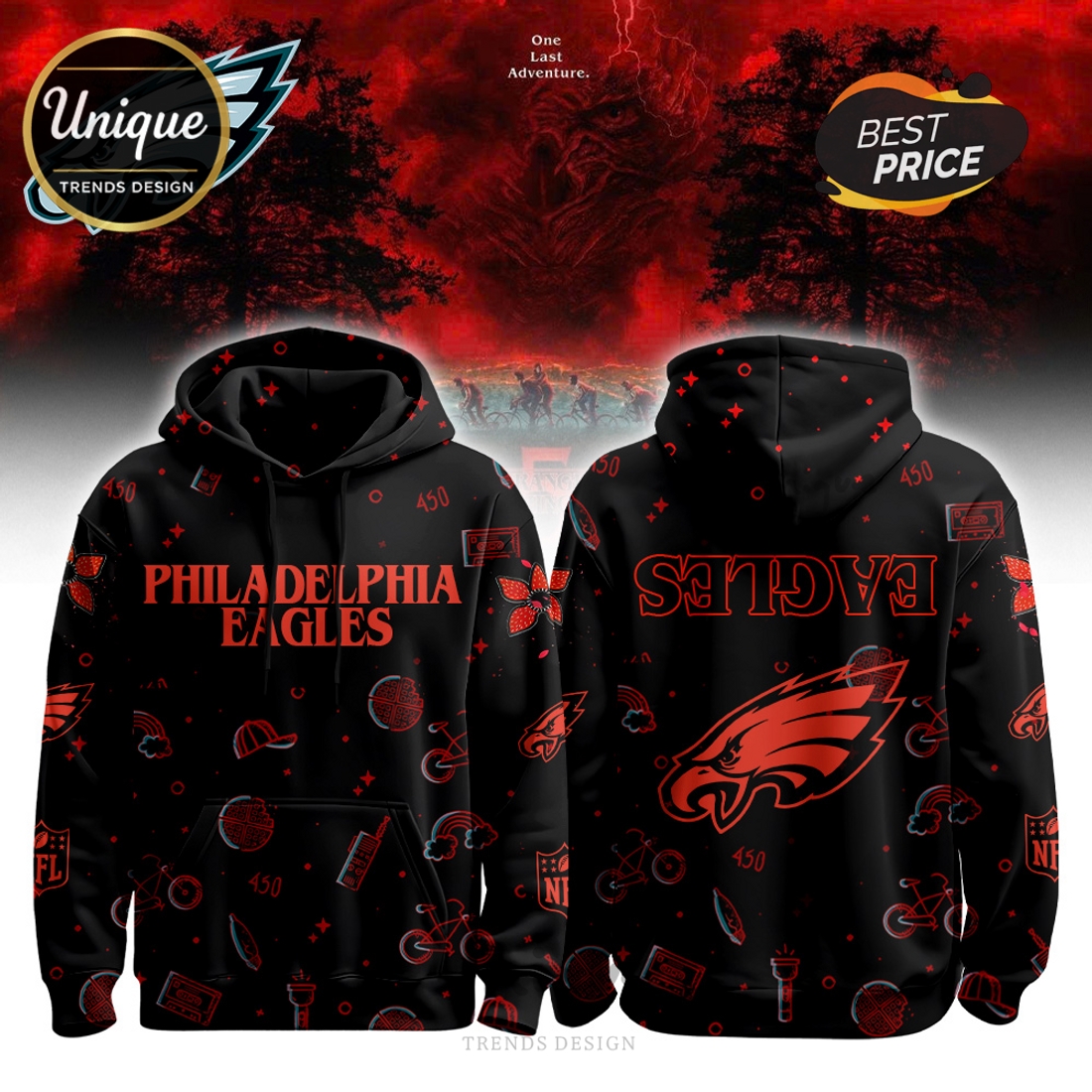 Philadelphia Eagles x The Upside Down Legacy Hoodie Philadelphia Eagles x The Upside Down Legacy Hoodie