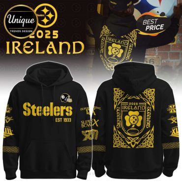 Pittsburgh Steelers Ireland 2025 Limited Edition Hoodie And Cap