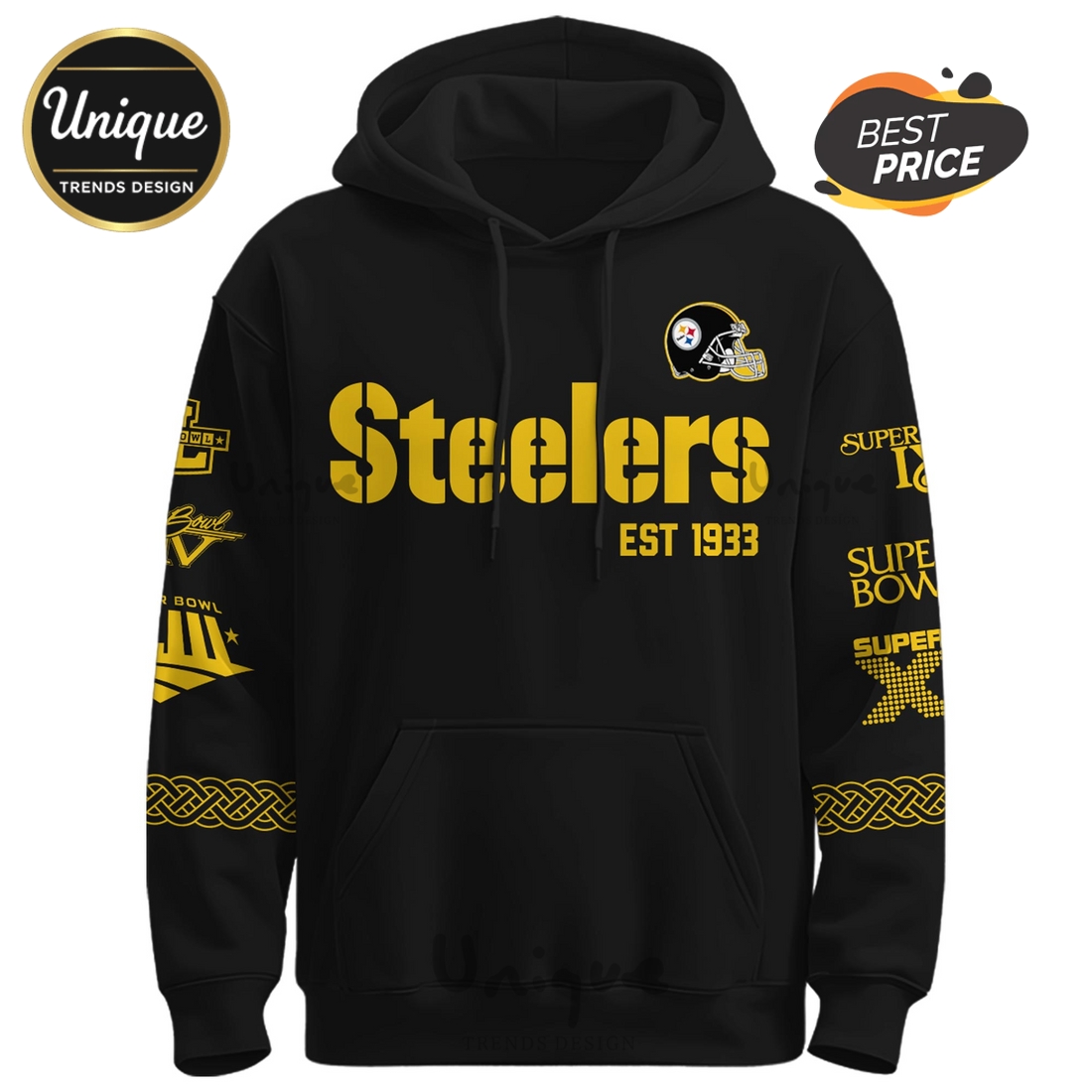 Pittsburgh Steelers Ireland 2025 Limited Edition Hoodie And Cap Pittsburgh Steelers Ireland 2025 Limited Edition Hoodie And Cap
