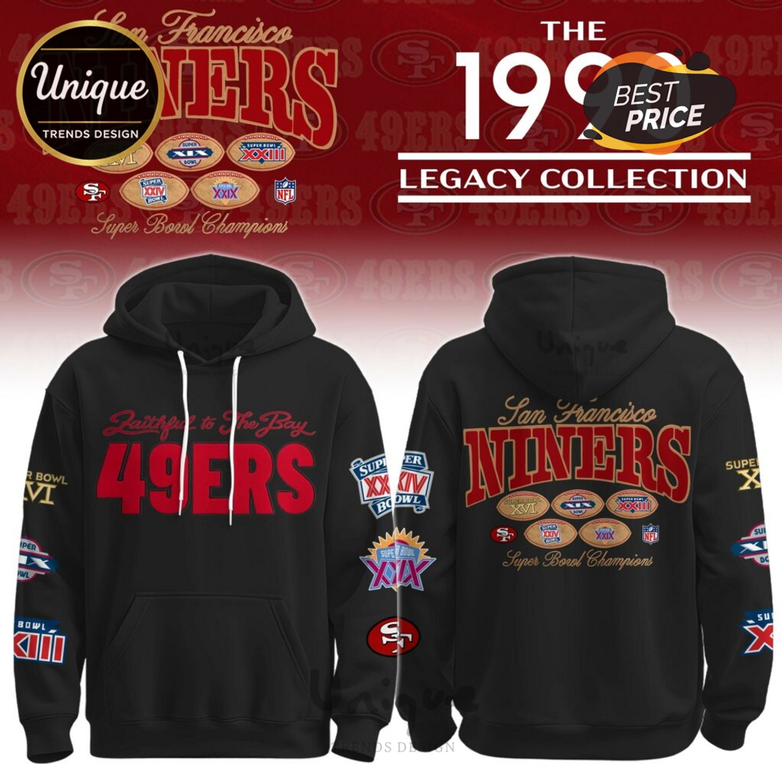 San Francisco 49ers Vintage Legacy Edition Hoodie San Francisco 49ers Vintage Legacy Edition Hoodie