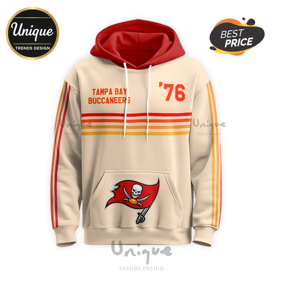 Tampa Bay Buccaneers 50 Seasons Cream Hoodie And Pants Tampa Bay Buccaneers 50 Seasons Cream Hoodie And Pants