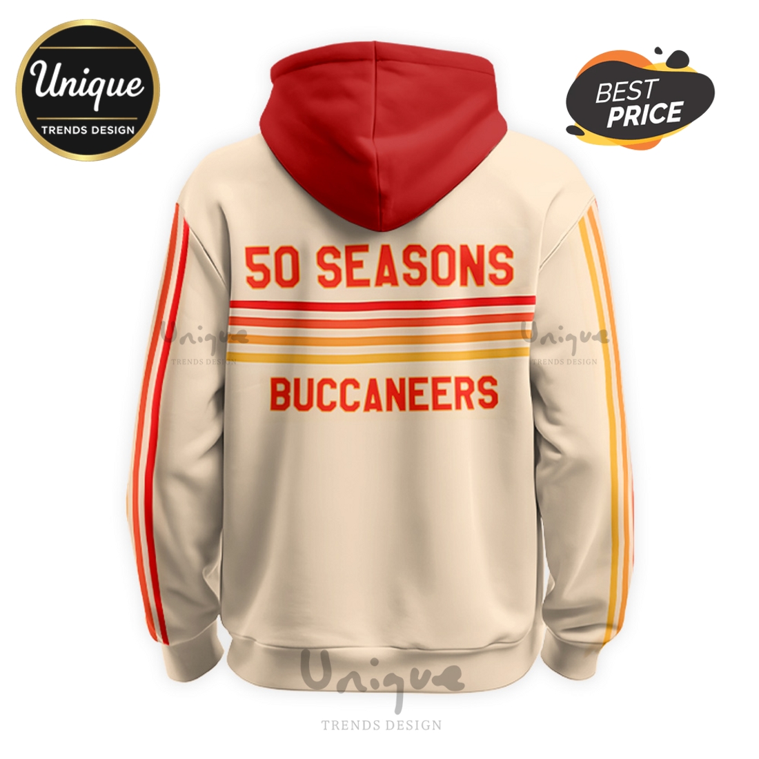 Tampa Bay Buccaneers 50 Seasons Cream Hoodie And Pants Tampa Bay Buccaneers 50 Seasons Cream Hoodie And Pants