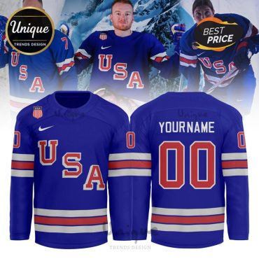 Unisex USA Olympic 2026 Navy Hockey Jersey