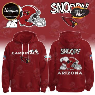 Arizona Cardinals NFL x Snoopy Hoodie And Cap