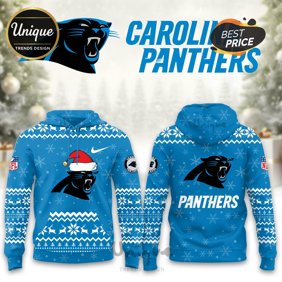Carolina Panthers Christmas Limited Hoodie And Cap Carolina Panthers Christmas Limited Hoodie And Cap