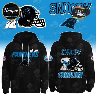 Carolina Panthers NFL x Snoopy Hoodie And Cap