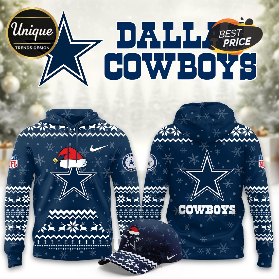 Dallas Cowboys Christmas Limited Hoodie And Cap Dallas Cowboys Christmas Limited Hoodie And Cap